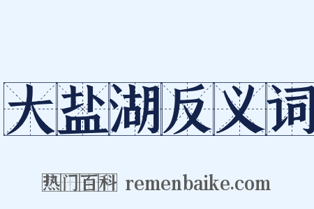 大盐湖反义词是什么意思的图片